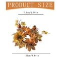 thumbnail image 3 of Artificial Fall Candle Wreath for Table Centerpieces,Small Pumpkin Candle Rings for Pillars,Artificial Maple Leaves Sunflower Candle Rings,Autumn Candle Holders for Farmhouse Wall Door Tabletop, 3 of 9