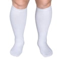 thumbnail image 2 of Lutiedan Plus Size Knee High Socks for Women, Seamless High Stretch Socks, Wide Calf Circumference 40-65cm Socks XXL-7XL,White, 2 of 6