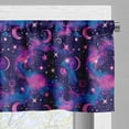 thumbnail image 3 of Ambesonne Celestial Window Valance, Dreamy Oriental Astronomy, 42" X 18", Dark Night Blue Fuchsia, 3 of 4