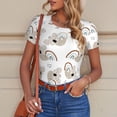 thumbnail image 4 of Goofa Cartoon Koala Printed Women Rash Guard Short Sleeve,Tummy control Swimsuit Surfing Swimsuit Bathing Suit One Piece Swimsuit UPF 50-X-Large, 4 of 9