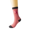 thumbnail image 1 of FhsagQ Chaussettes Chaussettes pour Femmes avec Robe Chaussettes Imprimées pour la Journée Internationale du Cancer des Femmes et des Hommes Chaussettes de Compression Moyenne Chaussettes de Course en Plein Air Chaussettes pour Femmes Filet de Pêche Rouge Melon D\'eau Taille Unique, 1 of 4