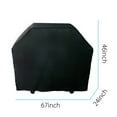 thumbnail image 7 of Universal Gas Grill Cover, EEEkit 67" Waterproof Barbecue BBQ Cover Durable Nylon Fabric Resistant Material, Fits Grills of Weber Char-Broil Nexgrill Brinkmann and More, 7 of 7