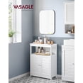 thumbnail image 1 of VASAGLE Armario del Baño, Mueble Baño, Armario de Cocina, Organizador con Compartimiento Abierto, Armario Almacenaje con 2 Puertas, 30 x 60 x 80 cm, Blanco, 1 of 5