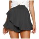 thumbnail image 1 of Falda skate para mujer. Mini shorts de playa cruzados. Shorts de lino con volantes y cintura alta, cintura elástica para looks informales, para ir a nadar o para llevar con ropa urbana. Combínalos, 1 of 5