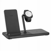 Open Box Ubiolabs 3-in-1 Wireless Charging Stand Qi Compatible - Black