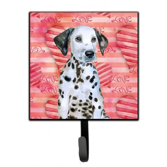 Dalmatian Puppy Love Leash or Key Holder Red