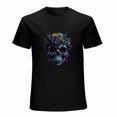 thumbnail image 1 of Skull T-shirt Skull Unisex T-shirt Unisex tees Casual Cotton Colorful Printing, 1 of 5