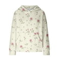 thumbnail image 2 of Mercatoo Trendy Hoodies for Teen Girls Flowers Graphic 𝐇ooded Sweatshirts Gradient Long Sleeve Fall Winter Oversized Hoodie, 2 of 7