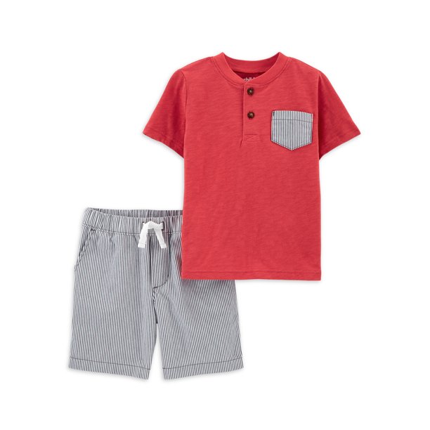 Carter's Child of Mine Baby and Toddler Boy ShortSleeve Henley Tshirt