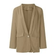 thumbnail image 2 of Vedolay Jackets for Women Women's Plus Size Casual Long Sleeve Open Front Cardigan Work Office Blazer Jacket,Khaki XL, 2 of 4