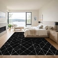 thumbnail image 3 of ODIKA 8'x10' Machine Washable Non-Slip Area Rug, Geometric Black High Traffic Rug, Black, 1103099, 3 of 7