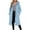 Light Blue, variant on Woolen Coat Leisure Midlength Coat Womens Wool Blend PeaCoat Fashion Winter Dressy Overcoat Single Breasted Trench Jackets with Hood