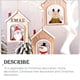 thumbnail image 5 of Injueey Colgante de de Navidad Forma de casa hueca Adornos colgantes Percha de Papá Noel Decoración de Navidad Hogar Boda Año Nuevo Kits de decoración para fiestas Alce, 5 of 6