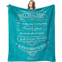 Get Well Soon Gifts for Women Blanket, Inspirational Encouragement Gifts for Women After Surgery, Surgery Recovery Feel Better Gifts for Women, Comforting Gifts for Cancer Patients Blanket 60" x 50"