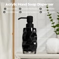 thumbnail image 5 of Dispensador de jabón acrílico negro moderno con patrón de diamantes for baño, cocina y hotel, 5 of 5