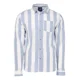 thumbnail image 1 of Camisa casual para hombre de manga larga con diseño a rayas verticales azul y blanco, marca Chili Beans, ideal para el día a día, estilo moderno, cómoda y ligera talla mediana, 1 of 4