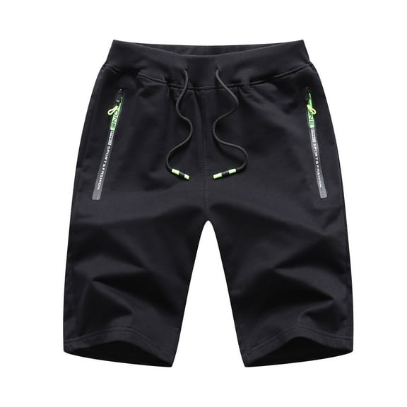 SWSMCLT Men's Soft Lightweight Sweat Shorts Gym Shorts Drawstring Joggers Short Comfy Cotton Spandex Summer Black Small