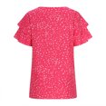 thumbnail image 5 of USSUMA Womens Clothes Summer Tops for Women 2025 Round Neck Short Sleeve Keyhole Neck Plus Size Tops for Women Leisure Blouse Breathable T-Shirt Camping Hot Pink Polyester Up to 45% off XXXL, 5 of 5