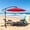 Red, variant on Howcool 10 ft Outdoor Patio Umbrella Solar Powered LED Lighted Sun Shade Market Waterproof 8 Ribs Umbrella with Crank and Cross Base for Garden Deck Backyard Pool Shade Outside Deck Swimming Pool