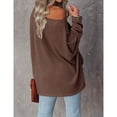 thumbnail image 4 of Fashion Knit Sweater, Batwing Sleeve Knit Tops Charming Loose One Shoulder Comfortable For Lady For Work For Travel ANGGREK No, 4 of 5