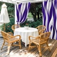 thumbnail image 4 of Outdoor Curtains for Patio Waterproof, Purple White Moire Outdoor Privacy Panels Grommet, Modern Abstract Art Elegant Blackout Outside Curtains for Porch/Cabana/Pergola/Gazebo 54"x95", 1 Panel, 4 of 8