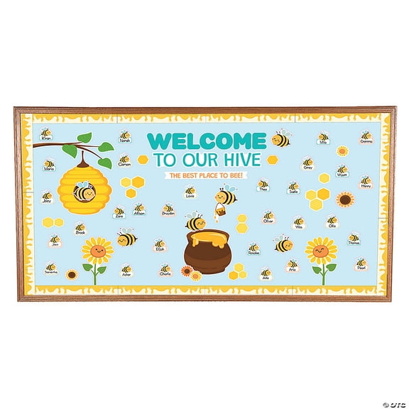 Bee-Themed Welcome to our Hive Classroom Bulletin Board Set – 12 Pieces