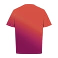 thumbnail image 5 of Zylanna Men's Short Sleeve T-Shirts, Gradient Color Lightweight Summer Crew Neck Daily leisure Tops for Men Orange Size 3XL, 5 of 5