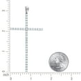 thumbnail image 2 of 925 Sterling Silver Unisex Cubic Zirconia Cross Religious Charm Pendant Necklace 82.5x41.2mm Wide Pendant for Women, 2 of 2