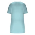 thumbnail image 4 of OSFVNOXV Summer Tops for Women Ribbed Knit Shirts Casual Button Up Crew Neck Short Sleeve Pullover Juniors Clothes, 4 of 4
