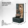 thumbnail image 6 of XBrand 30" Buddha Water Fountain Indoor Outdoor w LED Light, 6 of 12