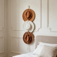 thumbnail image 6 of Macrame Hat Hanger,Wall Hat Rack Handwoven Cotton Tassel Storage Holder Entryway,Wall Space,Closet Organization,53.15 Inch, 6 of 7