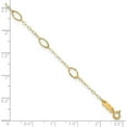 thumbnail image 6 of Avariah Diamonds Solid 14k Yellow Gold Oval Shapes 9in Plus 1in ext Anklet - 9" Bracelet, 6 of 8