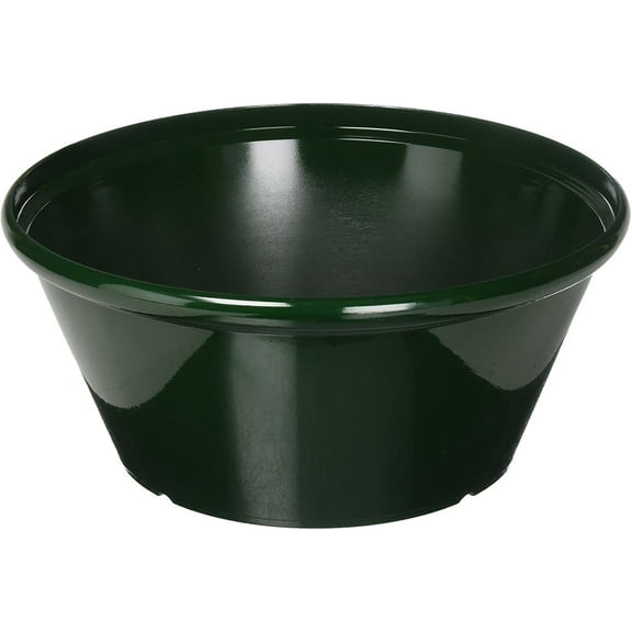 Gardener's Select Plastic Tulip Bowl Planter, Dark Green, 12-Inch