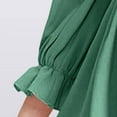 thumbnail image 4 of mgoYE Girl Dresses size 7-8 Little Girls Kids Summer Ruffle Mini Dress Square Neck Lantern Sleeve Short Dress Tulle Smocked(Green,6-7 Years), 4 of 8