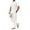 A-white, variant on COOFANDY Men's 2 Piece Cotton Sets Casual Short Sleeve Henley Shirt and Loose Pants Set Beach Vacation Outfits