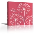 thumbnail image 1 of Dandelion Pink Wish - Contemporary Fine Art Giclee on Canvas Gallery Wrap - wall décor - Art painting - 27 x 27 Inch - Ready to Hang, 1 of 2