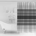 thumbnail image 4 of Extra Long Shower Curtain 72x96 Inch, Gray Ombre Stripe Shower Curtain Waterproof Bathroom Decor Vintage Minimalist Gradient Lines Fabric Bath Curtain Set Accessories with Hooks, 4 of 6