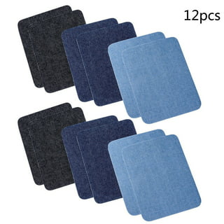 Denim Iron On Jean Patches Inside & Outside Strongest Glue Assorted Shades  Of Blue Repair Decorating 2.75 Inch