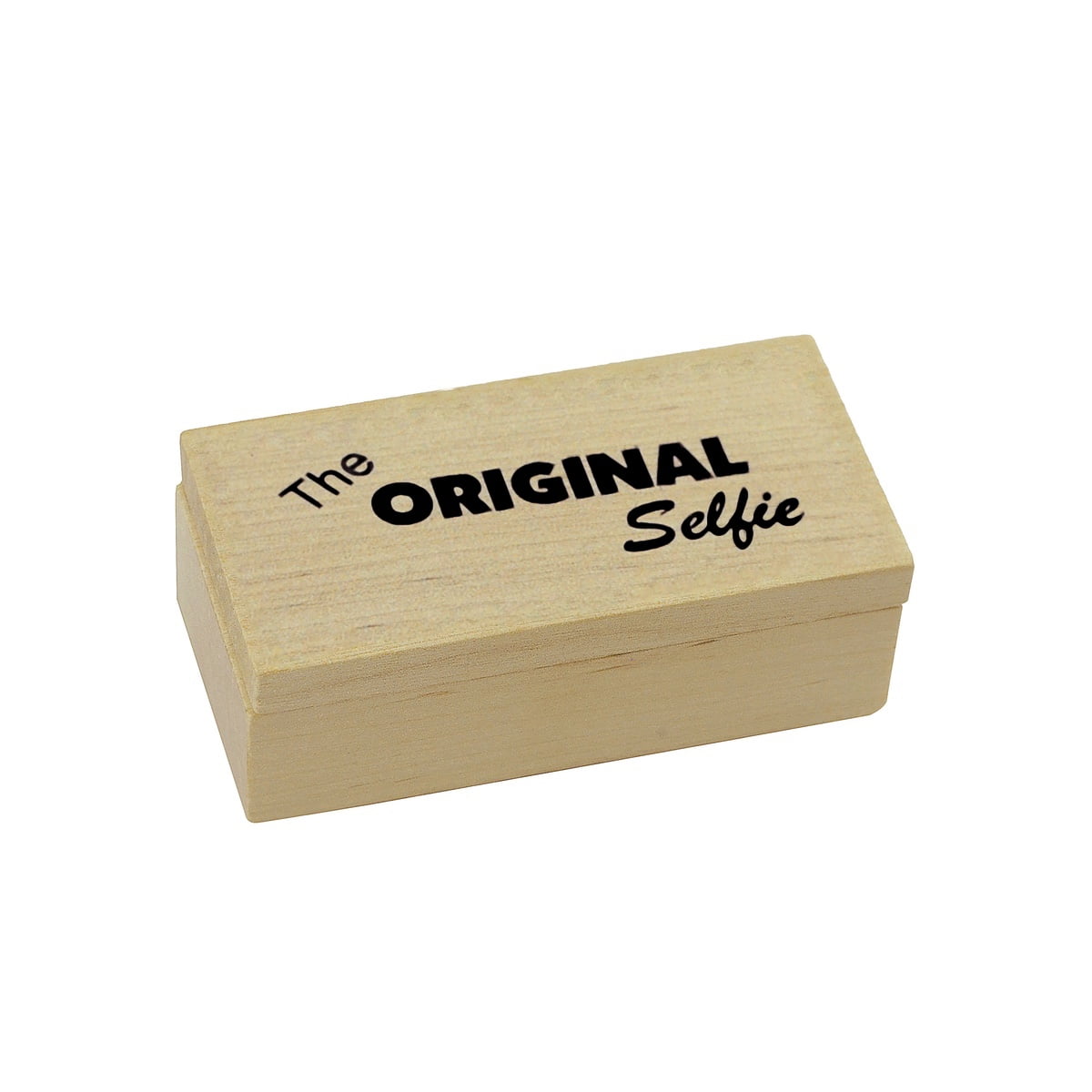 Original Selfie Handheld Wood Box & Mirror Gag Gift Original Selfie Handheld Wood Box & Mirror Gag Gift