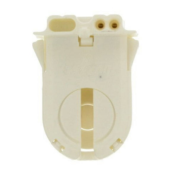 Leviton 23653-WWP Medium Bi-Pin T8 T12 Wide-Wing Shunted Snap-In Slide-On Fluorescent Lampholder