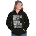 thumbnail image 4 of Good Girls Don't Get Caught Attitude Womens Plus Size Graphic Zipper Hoodie Brisco Brands 2X, 4 of 5