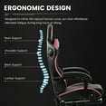 thumbnail image 3 of GTRACING GTW-100 Reclining Gaming Chair with Bluetooth, Adjustable Pillows and Footrest, Pink, 3 of 13