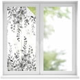 thumbnail image 2 of Grey Eucalyptus Window Privacy Film, Botanical Leaves Aesthetics Flowers Static Cling UV Sun Blocking Tint Film Heat Control Windows Films for Bedroom Bathroom, Window Stickers 17.7"x39.3", 2 of 8