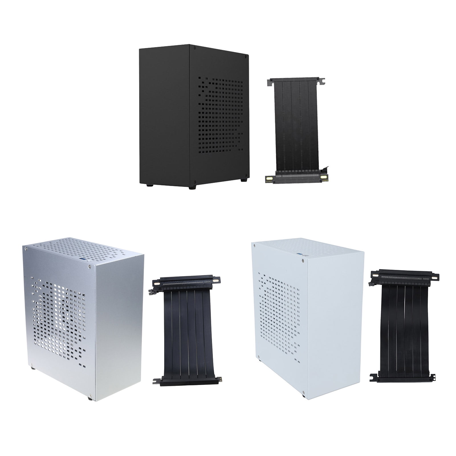A07 Desktop ITX Chassis Game Graphics Card All Aluminum Case Supporting Small 1U Power Supply