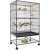 BestPet 53-inch Wrought Iron Large Flight King Bird Cage for Parakeets,Black