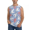 thumbnail image 2 of Goofa Cartoon Poodle Dog Printed Men's Sleeveless T-Shirt - Athletic Gym Workout Tank Top for Men - Moisture-Wicking, UPF 30+ Quick-Dry Muscle Tee-Medium, 2 of 8