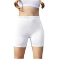 thumbnail image 3 of lcziwo Girls Bike Shorts Solid High Waisted Yoga Dance Leggings Kids Cotton Athletic Shorts Comfy Running Gymnastics Shorts White 11 Years Prime Day Sales Today, 3 of 9