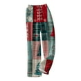 thumbnail image 5 of WTOBBY Women's Casual Fashion Christmas Printed Flannel Pajama Pants, Festive Holiday Sleepwear with Soft Fabric, Merry Christmas Design for Cozy Home Use,Light Blue XL, 5 of 6