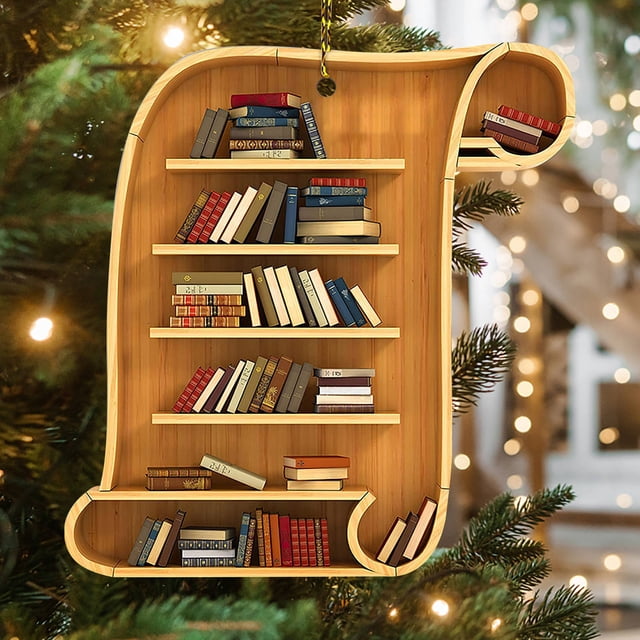 Christmas Decor Hangs Book Lovers Heart Decorations Reading Books Christmas Decorations Librarian Books Decorations Books Stack Pendants Household pendant