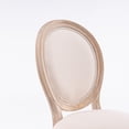 thumbnail image 4 of Noble House French Country Upholstered Dining Chair with Cushion Back and Solid Wood Base, Beige & Natural, Set of 2, 4 of 12